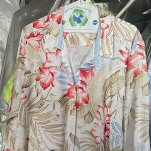 Tommy Bahama Long Sleeve "Delicate Flora" Linen Shirt